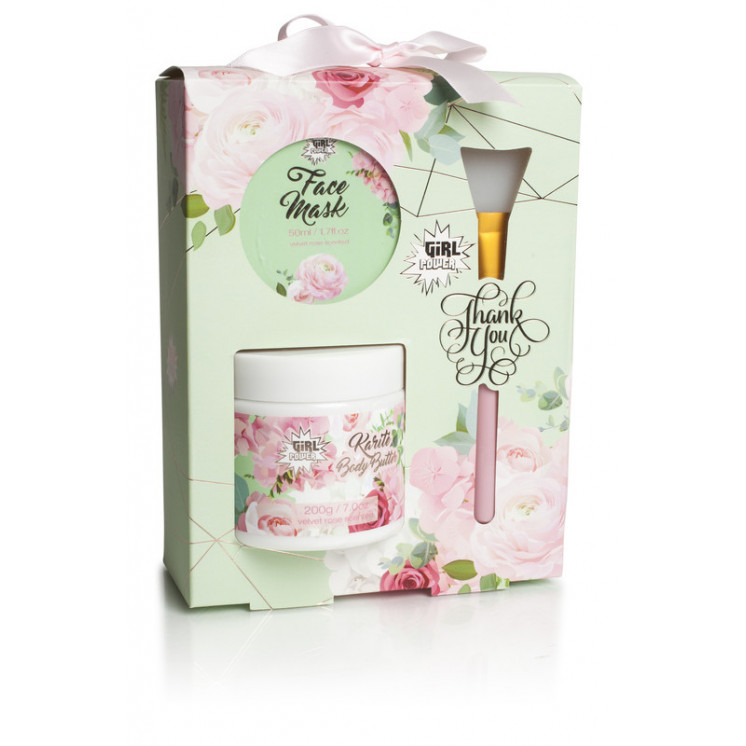 ESTUCHE FACIAL CON MASCARILLA, APLICADOR Y MANTECA CORPORAL DE KARITÉ