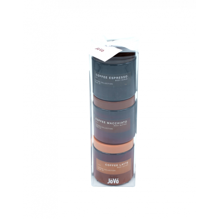 SET CORPORAL EXFOLIANTE,HIDRATANTE Y MANTEQUILLA CORPORAL- JOVO